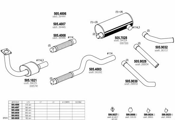  ARTTRUCK026 Exhaust system ARTTRUCK026