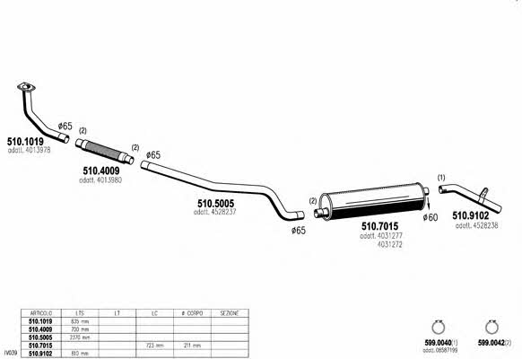  ARTTRUCK077 Exhaust system ARTTRUCK077