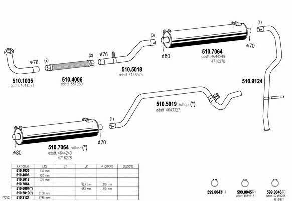  ARTTRUCK089 Exhaust system ARTTRUCK089