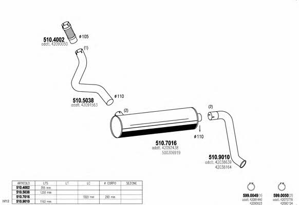  ARTTRUCK118 Exhaust system ARTTRUCK118