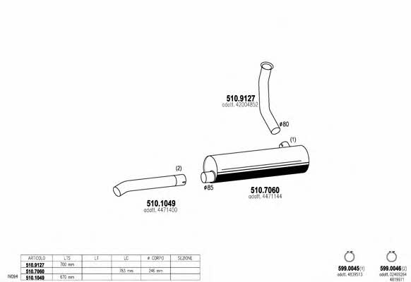  ARTTRUCK202 Exhaust system ARTTRUCK202