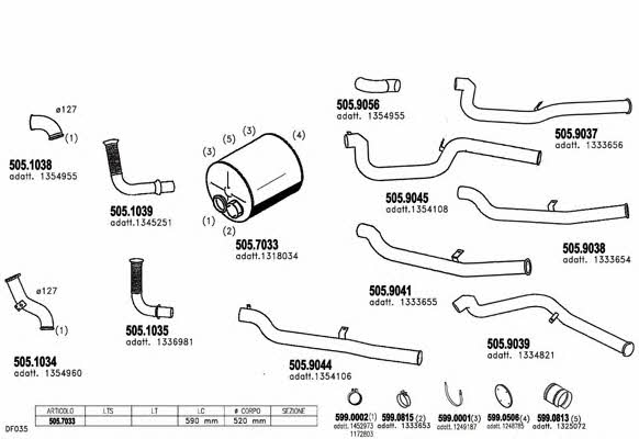  ARTTRUCK522 Exhaust system ARTTRUCK522