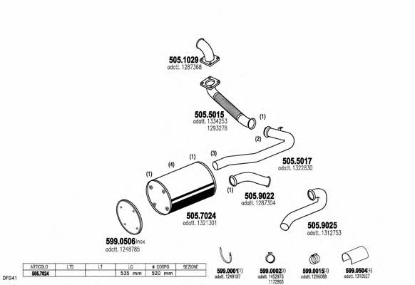 Asso ARTTRUCK528 Exhaust system ARTTRUCK528