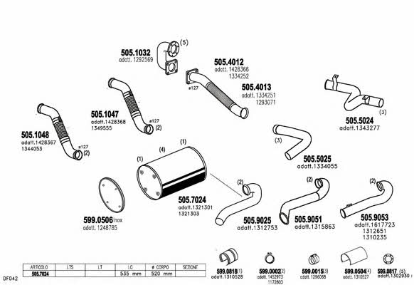  ARTTRUCK529 Exhaust system ARTTRUCK529