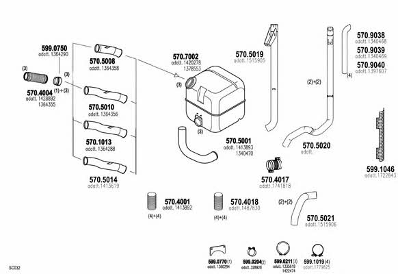  ARTTRUCK653 Exhaust system ARTTRUCK653