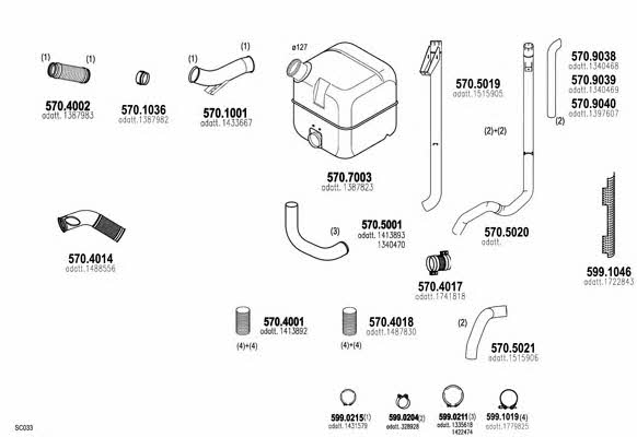  ARTTRUCK655 Exhaust system ARTTRUCK655