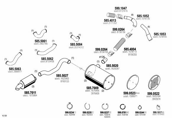  ARTTRUCK691 Exhaust system ARTTRUCK691