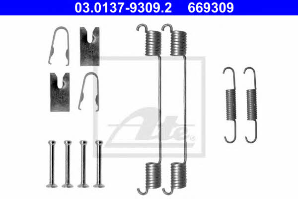 Ate 03.0137-9309.2 Repair kit for parking brake pads 03013793092