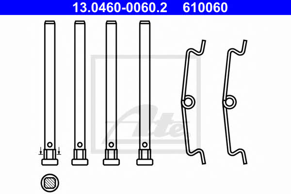 Ate 13.0460-0060.2 Mounting kit brake pads 13046000602