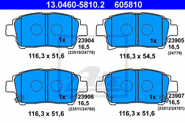 Ate Brake Pad Set, disc brake – price 152 PLN