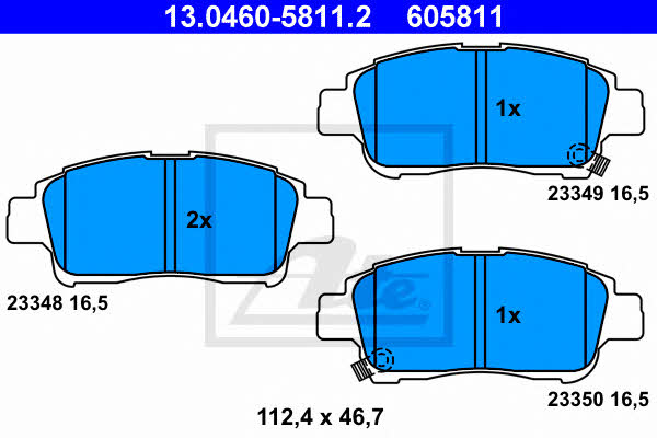 Ate Brake pad set – price 114 PLN