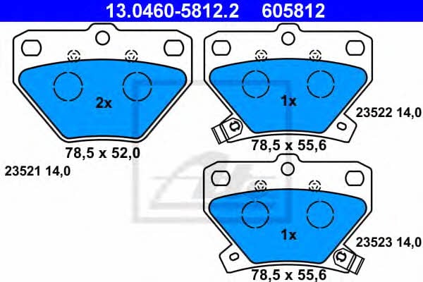 Ate Brake pad set – price 96 PLN