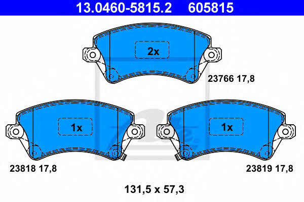 Ate Brake Pad Set, disc brake – price 188 PLN
