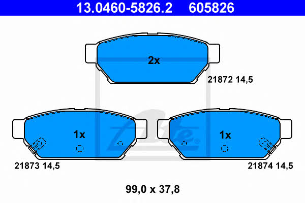 Ate Brake pad set – price 113 PLN