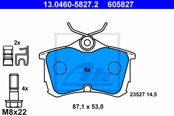 Ate Brake pad set – price 133 PLN
