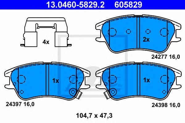 Ate Brake Pad Set, disc brake – price 135 PLN