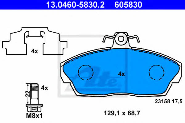 Ate Brake pad set – price 183 PLN