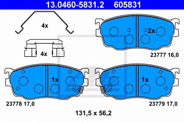 Ate Brake pad set – price [object Object] PLN