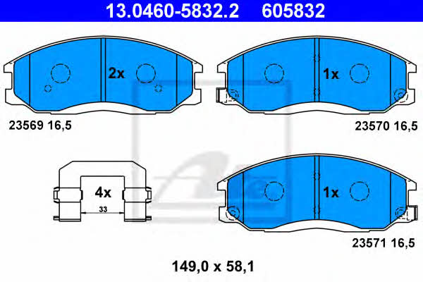 Ate Brake pad set – price 201 PLN