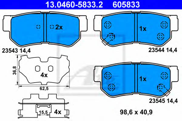 Ate Brake pad set – price 172 PLN