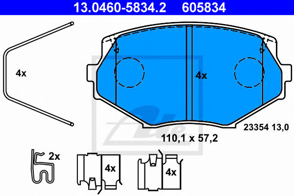 Ate Brake pad set – price 216 PLN
