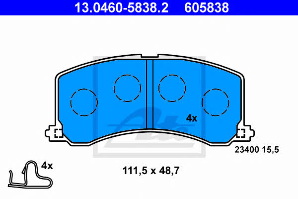 Ate Brake Pad Set, disc brake – price 157 PLN