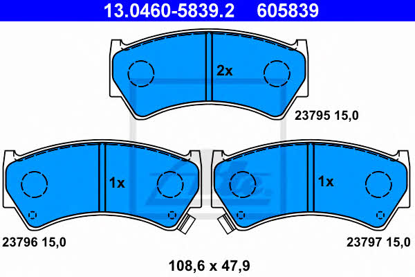 Ate Brake pad set – price [object Object] PLN