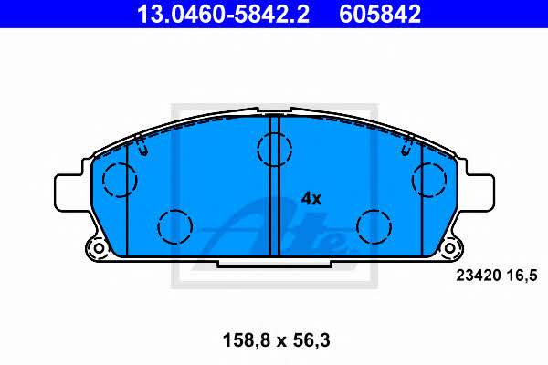 Ate Brake pad set – price 202 PLN