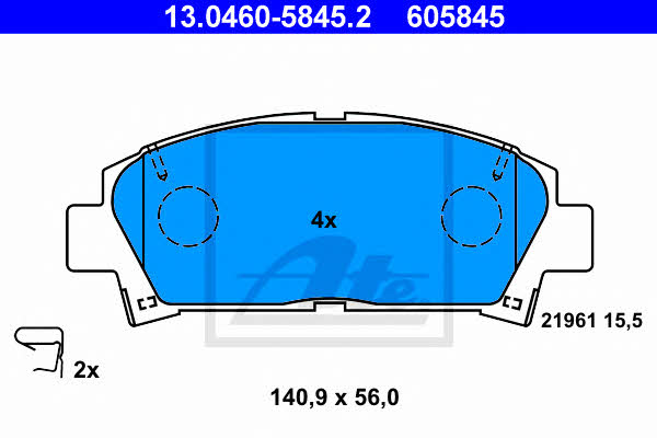 Ate Brake pad set – price 116 PLN