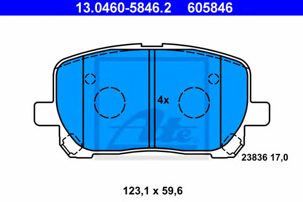 Ate Brake pad set – price 119 PLN