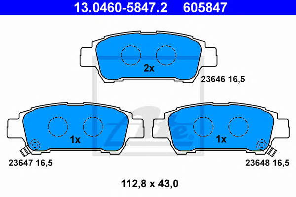 Ate Brake pad set – price [object Object] PLN