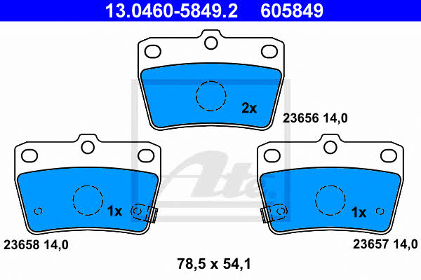 Ate Brake pad set – price 104 PLN
