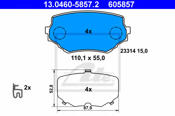 Ate Brake pad set – price [object Object] PLN