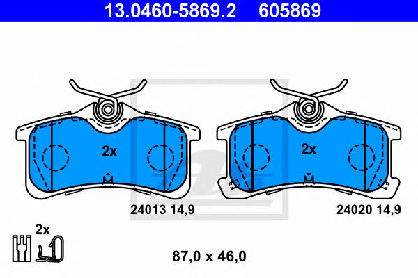 Ate Brake Pad Set, disc brake – price 153 PLN