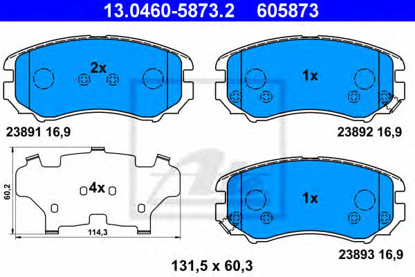 Ate Brake pad set – price 207 PLN