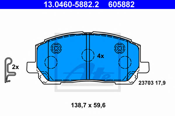 Ate Brake Pad Set, disc brake – price 223 PLN