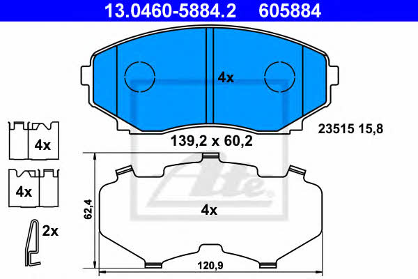 Ate Brake pad set – price [object Object] PLN