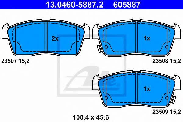 Ate Brake pad set – price 175 PLN