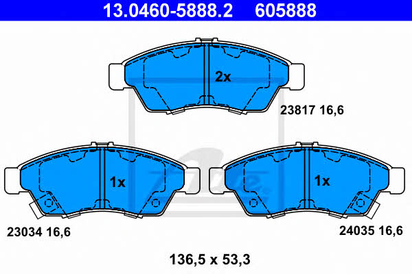 Ate Brake pad set – price [object Object] PLN