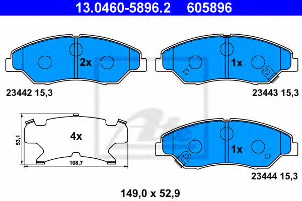 Ate Brake pad set – price [object Object] PLN