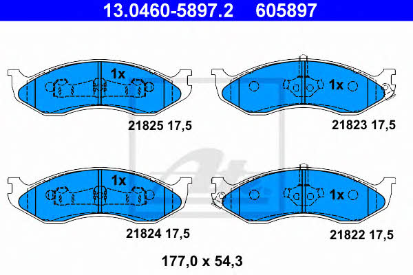 Ate Brake pad set – price [object Object] PLN