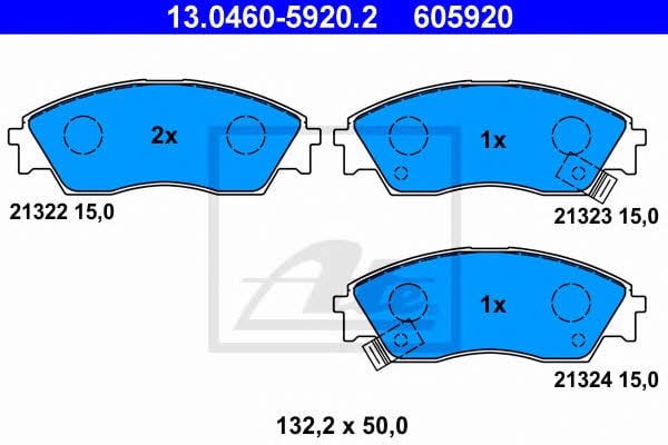 Ate Brake Pad Set, disc brake – price 114 PLN