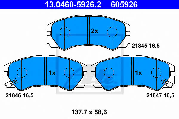 Ate Brake pad set – price 252 PLN