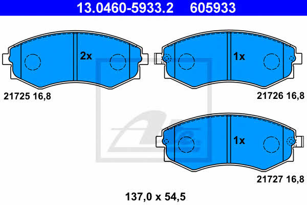 Ate Brake pad set – price [object Object] PLN