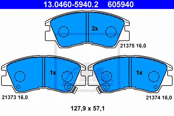 Ate Brake Pad Set, disc brake – price 118 PLN