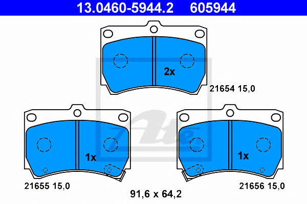 Ate Brake Pad Set, disc brake – price 106 PLN