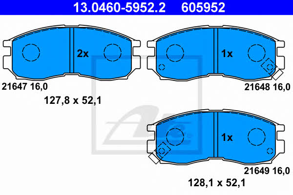 Ate Brake Pad Set, disc brake – price 103 PLN