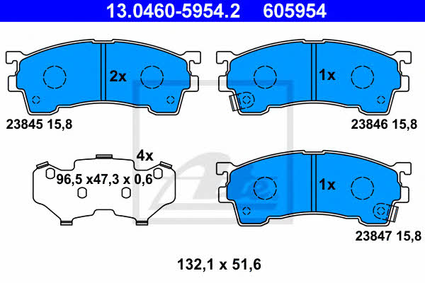 Ate Brake pad set – price 168 PLN