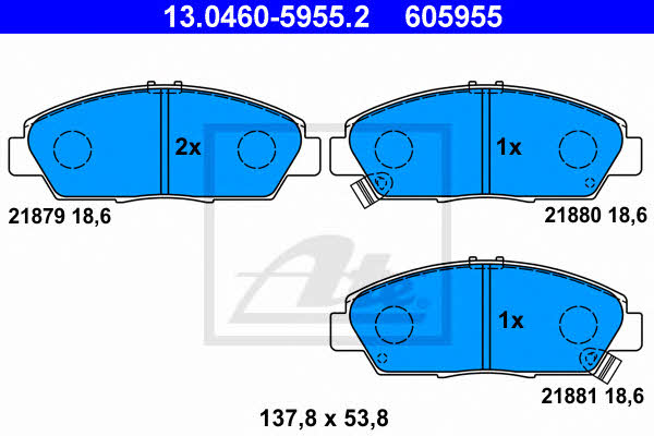 Ate Brake Pad Set, disc brake – price 102 PLN