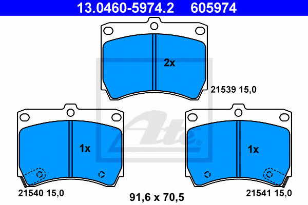 Ate Brake pad set – price [object Object] PLN